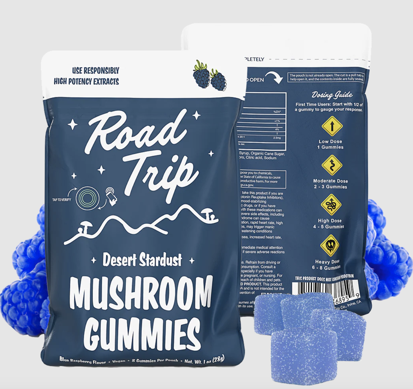 Desert Stardust Mushroom Gummies - Blue Raspberry